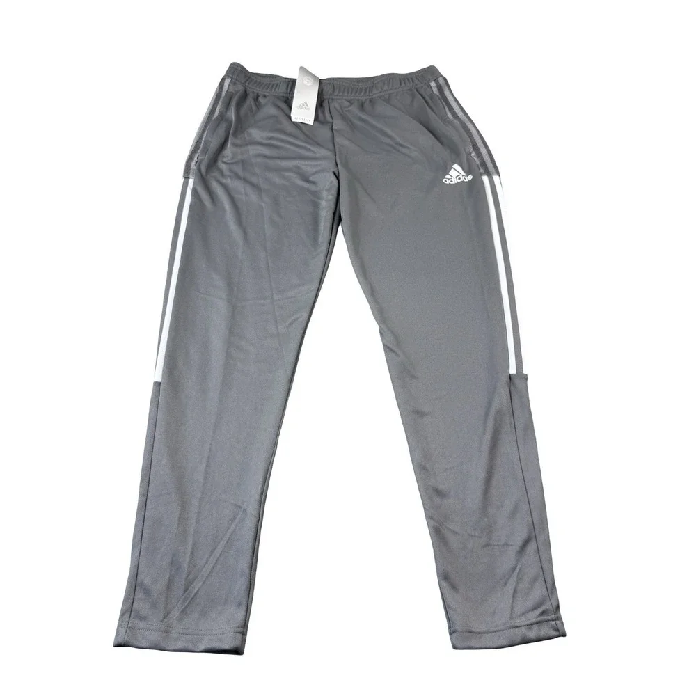 Adidas Gray TIRO21 Mens Trackpant 3 Stripe Size Large NWT